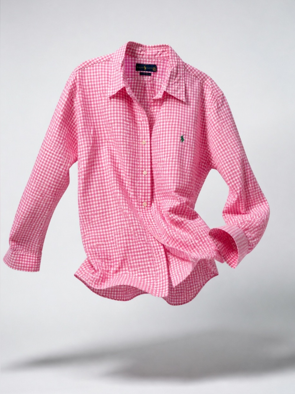 Ralph Lauren Pink Gingham Button-Down Shirt